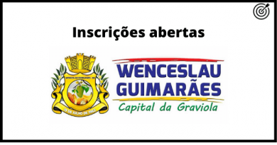 Concurso da PREFEITURA DE WENCESLAU GUIMARÃES BA 2021