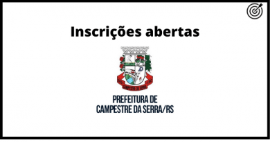 Concurso da PREFEITURA DE CAMPESTRE DA SERRA RS 2021
