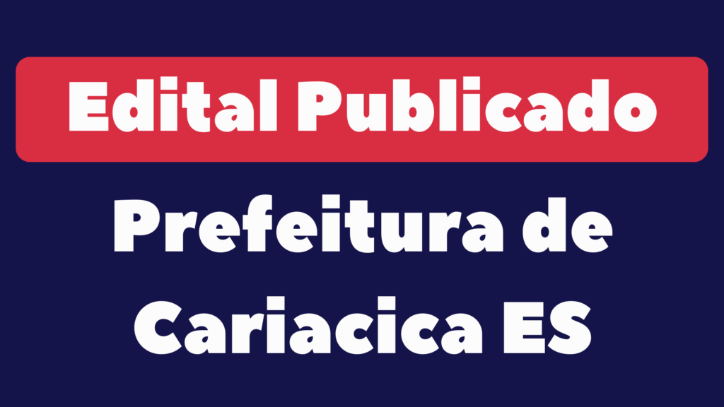 Concurso da Prefeitura de Cariacica ES 2024