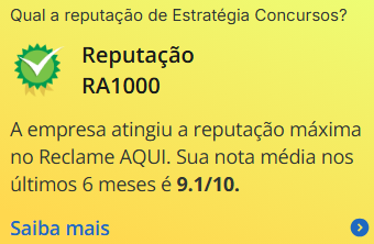 Reclame Aqui do Estratégia Concursos